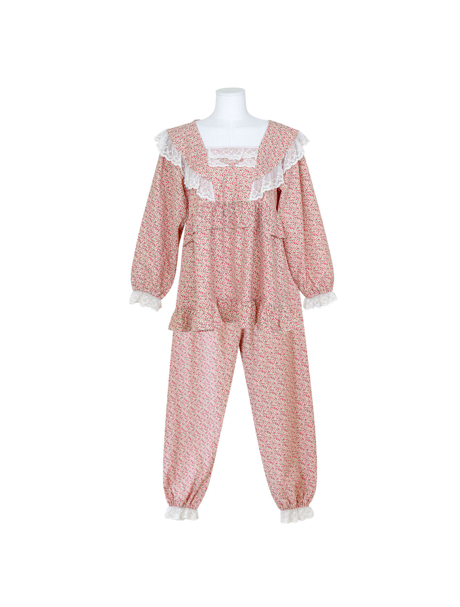 멜리set 레이스 플로럴 여리핏 홈웨어 파자마 투피스 팬츠 잠옷세트