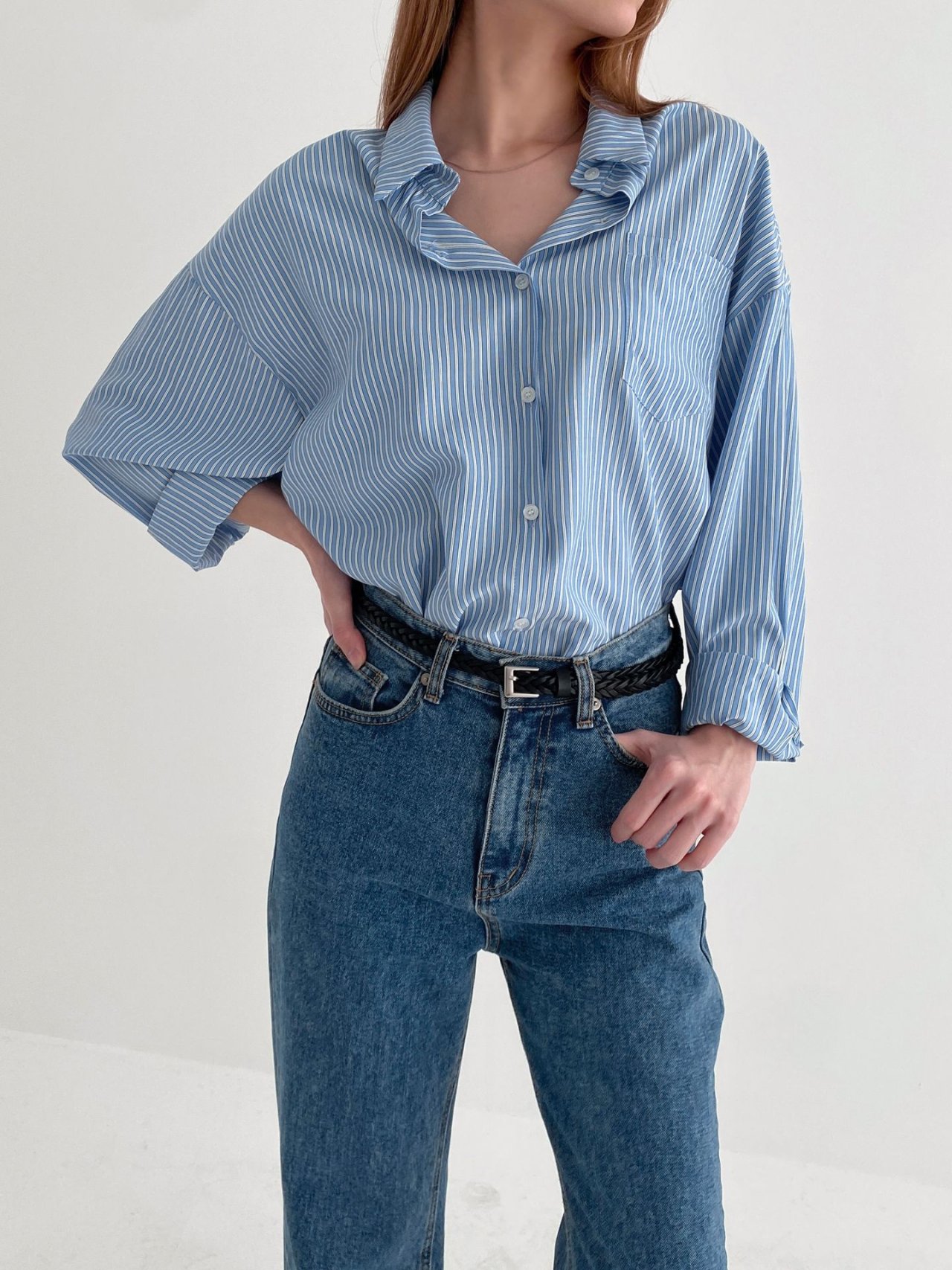 셀르nb 스트라이프 줄무늬 셔츠 여리핏 봄신상 2color
